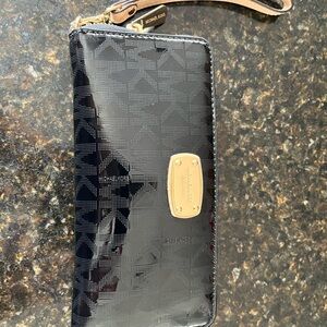 Michael Kors Black Wallet with Gold Accents